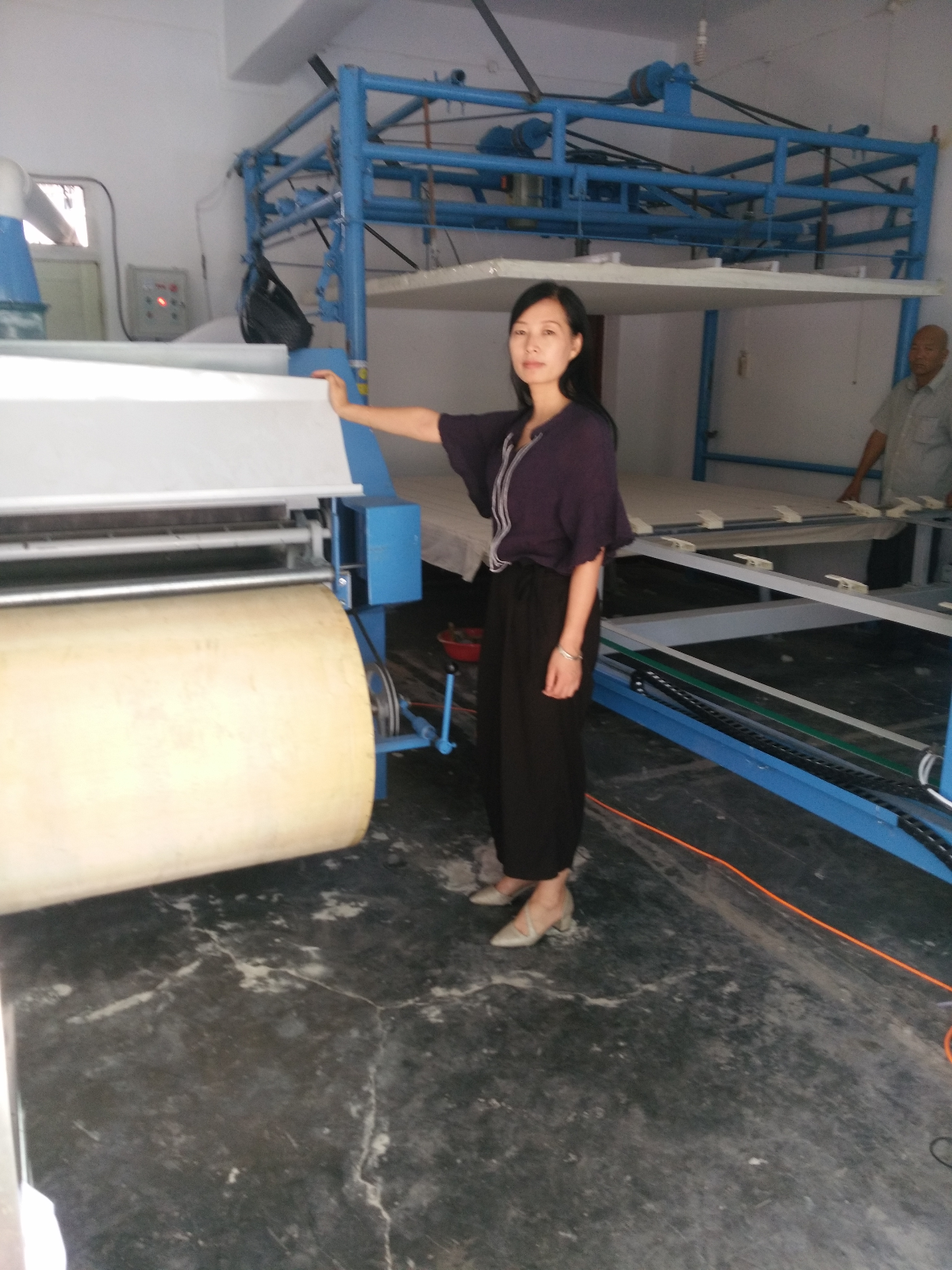 陕西宝鸡李老板机弹棉花机器安装调试成功
