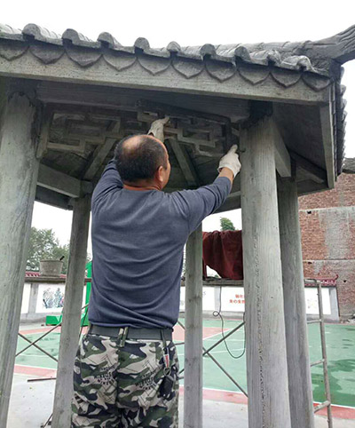 缩合型液体模具硅胶制作仿古凉亭技术